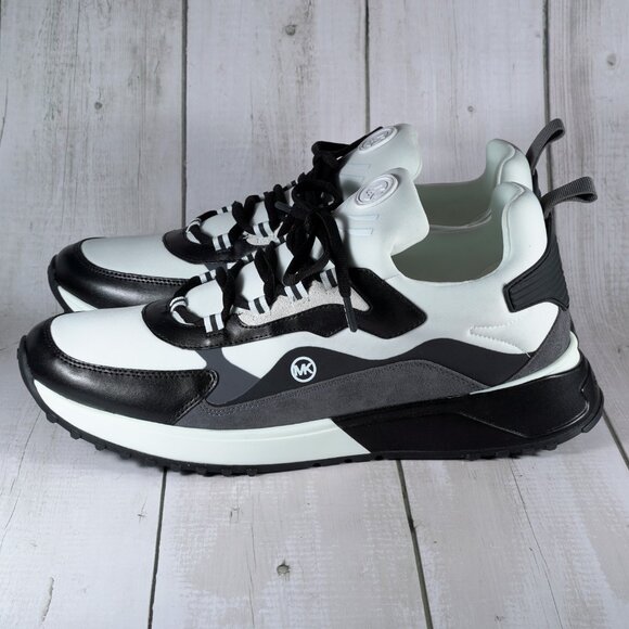 Michael Kors Theo Sport Open Sneakers Logo Color Grey/White Size 13 M main image 9